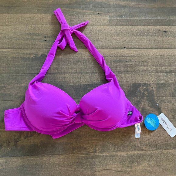 New Fuchsia Bikini Set || La Vie en Rose Aqua 2-Piece Bathing Suit - Picture 2 of 7